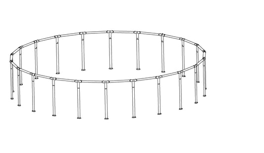Coleman Power Steel 22' x 52" Above Ground Round Pool Frame Set Replac | Bestway Exclusive