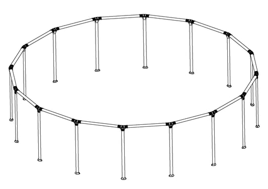 Power Steel and Steel Pro MAX 16' x 48" Above Ground Round Pool Frame | Bestway Popular