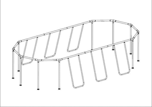 Platinum Series Power Steel 22' x 12' x 48" Oval Above Ground Pool Fra | Bestway Customer Favorite